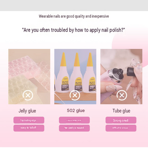 Ooolala Meijia Nail Solid Patch Adhesive is a long-lasting and firm nail glue for nail and nail art