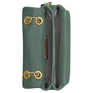 COACH Tabby 20 brass metal accessory leather shoulder bag small size women's gray-green