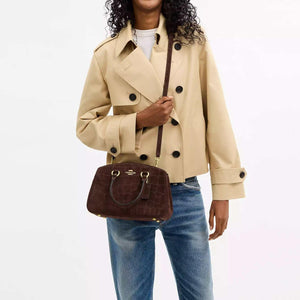COACH Savannah 28 leather Crossbody Tote Large Maple.