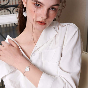 apm monaco pearl love 925 silver bracelet.