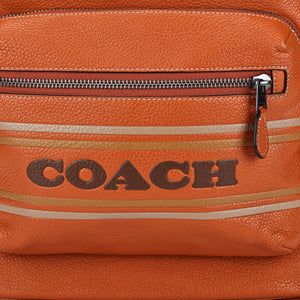 COACH Westway 32 zipper closure cowhide leather fabric backpack backpack and backpack large size women's brown