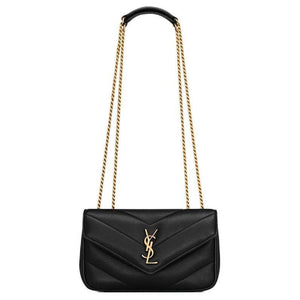 SAINT LAURENT LOULOU V-Quilted Black.
