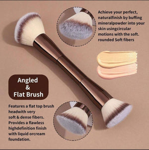 Yishi 3 coffee brown series multi-use double-headed makeup brush