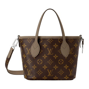 LOUIS VUITTON NEVERFULL INSIDE OUT detachable shoulder strap, cowhide tote bag, single shoulder bag, mini for women, smoky brown