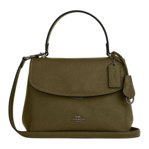 COACH Emory 25 Leather Tote Medium Olive Green.