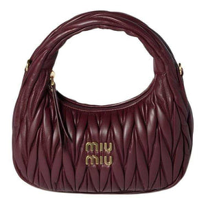 MIU MIU Wander ميو ميو حقيبة هوبو واندر بتصميم مبطن جلد نابا.