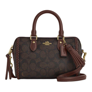 COACH Rowan 18 Tote Mini Maple Brown.