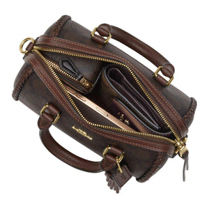 COACH Rowan 18 Tote Mini Maple Brown.