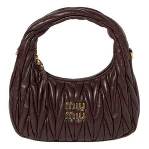 MIU MIU ميو ميو حقيبة هوبو واندر بتصميم مبطن جلد نابا.