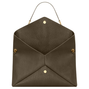 SAINT LAURENT YSL CASSANDRE CASSANDRE brand logo lambskin single shoulder bag extra large women's light musk color