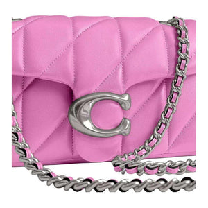 COACH Tabby 20 Leather Shoulder Bag Small Pink.