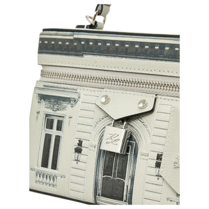 KARL LAGERFELD Galeries Lagerfeld Theatre Ballet Series Special Masterpiece Masterpiece Embossed Craft Brand Logo Leather Makeup Bag Women's White