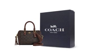 COACH Rowan 18 Tote Mini Maple Brown.