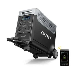 🔋 محطة طاقة شمسية 3840Wh محمولة AFERIY LiFePO4 مع ألواح شمسية 400W (قطعتين).