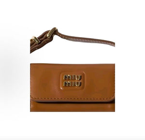 MIU MIU Astuccio calfskin handbag with detachable handle Women's Brandy Color