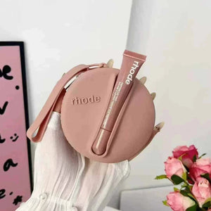 Rhode Beauty Peptide Lip Tint مع حقيبة سيليكون مطابقة اللون رود.