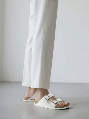 BIRKENSTOCK Arizona double-buckle slippers.