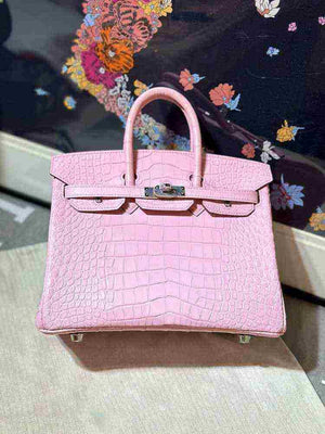 حقيبة فاخرة بتصيم Birkin - نقشة جلد التمساح - جودة صينية عالية.