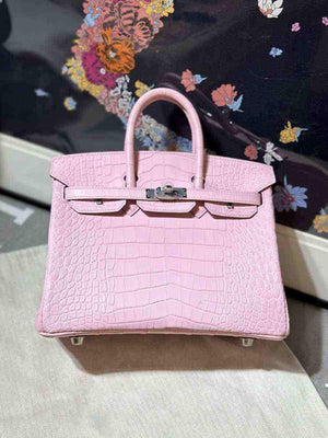 حقيبة فاخرة بتصيم Birkin - نقشة جلد التمساح - جودة صينية عالية.