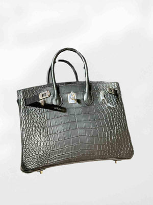 حقيبة فاخرة بتصيم Birkin - نقشة جلد التمساح - جودة صينية عالية.