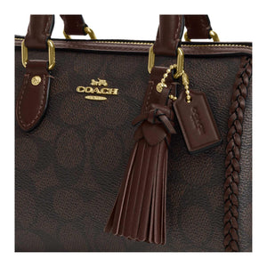 COACH Rowan 18 Tote Mini Maple Brown.