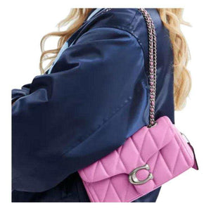 COACH Tabby 20 Leather Shoulder Bag Small Pink.