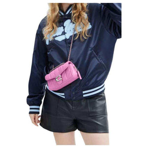 COACH Tabby 20 Leather Shoulder Bag Small Pink.