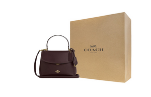 COACH Emory 25 Crossbody Leather Tote Bag Medium Coffee.