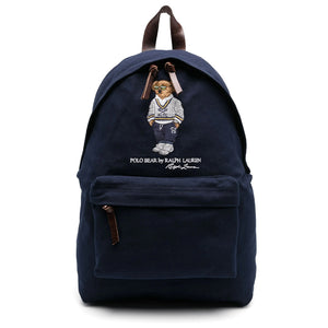 Polo Ralph Lauren Polo Bear Bear Print Letter Logo Cotton Backpack Men's Navy Blue
