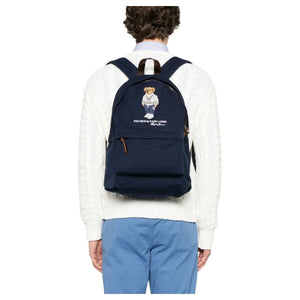 Polo Ralph Lauren Polo Bear Bear Print Letter Logo Cotton Backpack Men's Navy Blue