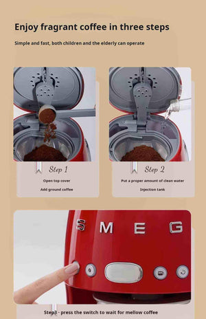 SMEG DCF02 سميج آلة تحضير القهوة بالتقطير من نوع.