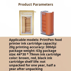 خرطوشة حبر طعام لـ EVEBOT PrintPen بـ 4 ألوان اختيارية آمنة ومعتمدة.
