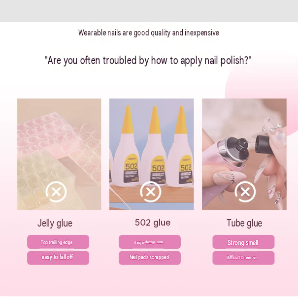 Ooolala Meijia Nail Solid Patch Adhesive is a long-lasting and firm nail glue for nail and nail art