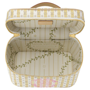 LOUIS VUITTON Nice Pastel Stripe Design Linen-Cotton Blend Coated Canvas Makeup Bag Mini Women's Multi-Color