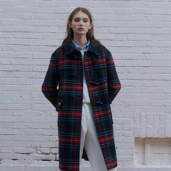 Teenie Weenie | Bear autumn/winter sheep wool blend checked wool coat jacket women's