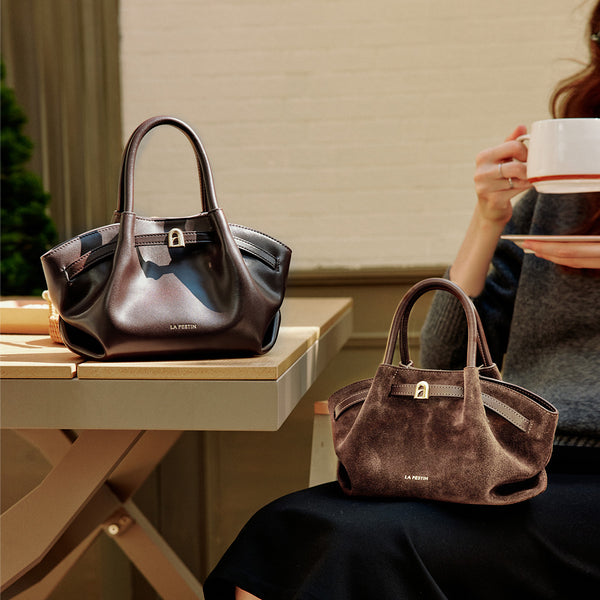 LA FESTIN | [Little lazy bag S] 2024 new bag bag autumn and winter coffee color bag crossbody bag commuter women's bag handbag