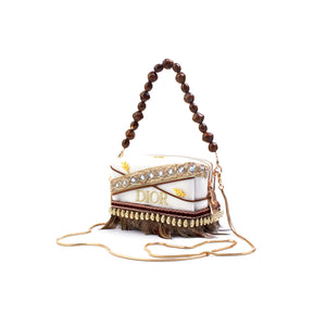 [Custom Makeup Bag] DIOR Dior Little Flower Southern France Summer Vintage Elegant Gentle Pearl Bohemian Style High-End Simple Regular Velvet Makeup Bag