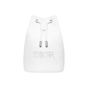 [Custom Makeup Bag] DIOR Chuyi Culture Moonlight Galaxy blingbling Sweet Daily Elegant Hollow Canvas Drawstring Handheld Bucket Bag Silver White