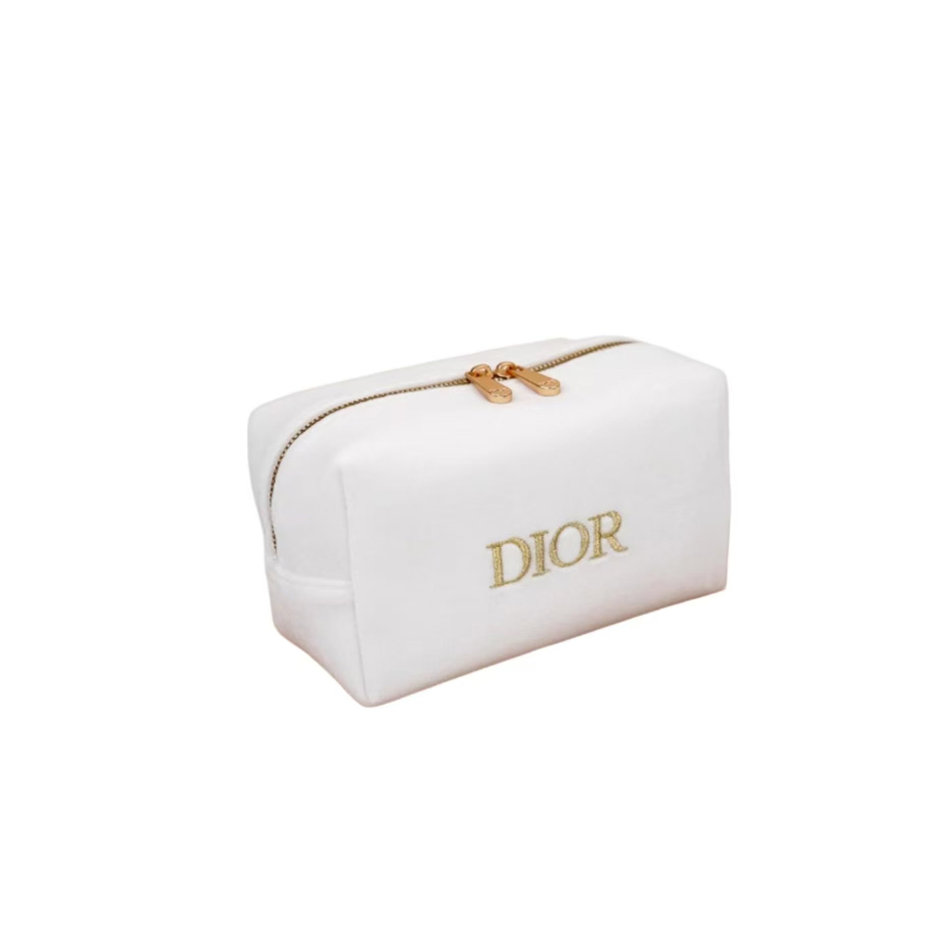 DIOR [Custom Makeup Bag] Little Flower Cute Claw Star Craftsmanship Simple High-End Vintage Gentle Sweet Cool Style Regular Velvet