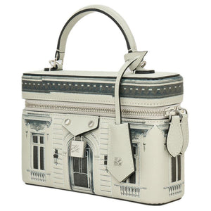 KARL LAGERFELD Galeries Lagerfeld Theatre Ballet Series Special Masterpiece Masterpiece Embossed Craft Brand Logo Leather Makeup Bag Women's White