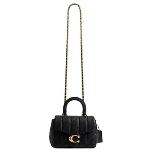 COACH Tabby 19 Quilted Decorative Chain Sheepskin Single Shoulder Handbag Small Women's Black