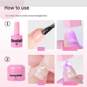 Ooolala Meijia Nail Solid Patch Adhesive is a long-lasting and firm nail glue for nail and nail art