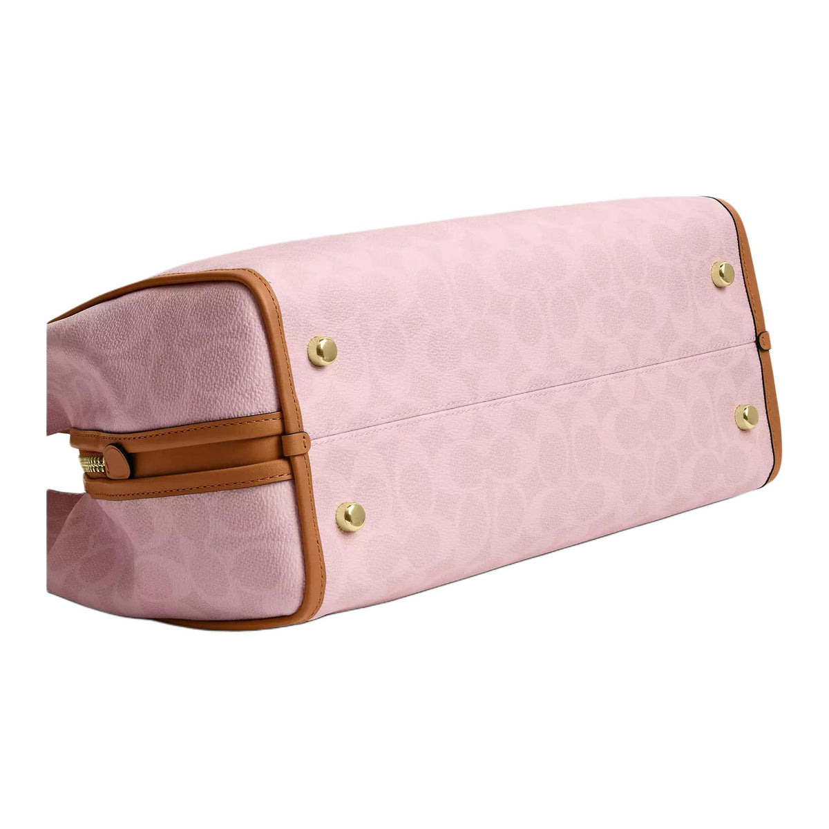 COACH Erin 31 Monogram Full Print Metal Accessory Floral Letter Pendant Tote Bag, Coated Canvas Leather Handbag Single Shoulder Bag, Large Size Women's Pink