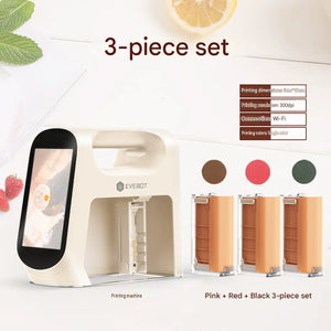 Triple-cartridge bundle optimized for طباعة الشعارات على القهوة والمخبوزات والحلويات (Printing logos on coffee, baked goods, and sweets) operations.
