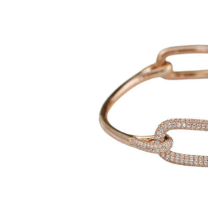 apm monaco Elegant and Luxurious Ring Buckle Design 925 Silver Bracelet for Women in Pink Gold