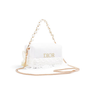 DIOR [Custom Makeup Bag] Amber Moonlight Beret Exquisite Elegance Lace Decoration Girly Heart Gentle Sweet Style Regular Velvet Makeup Bag