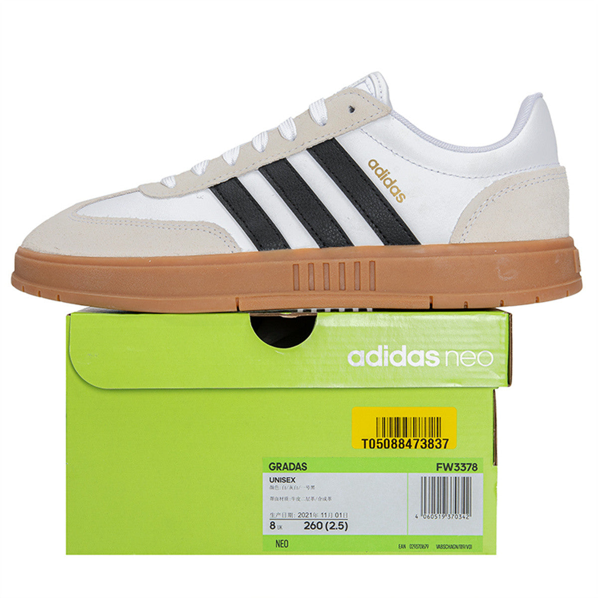 adidas NEO | [T toe shoes] men's shoes women's shoes GRADAS low-top lightweight couple wearable sneakers casual shoes board shoes