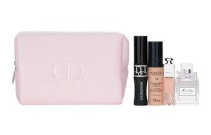 DIOR Blooming Bouquet Makeup & Perfume Sample Set Easy to Apply Brightening Complexion and Flattering Complexion, 4-piece set + makeup bag