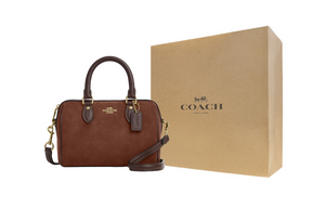 COACH Rowan 17  Boston  Tote Small Vintage Brown.