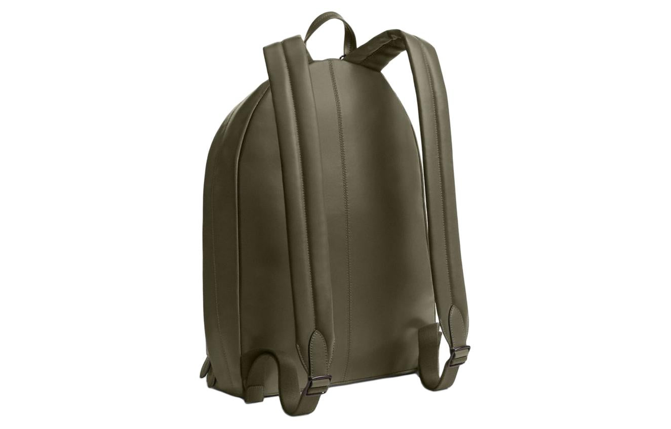 COACH Hall 29 Adjustable Zipper Shoulder Strap Leather Backpack Large Men's Green